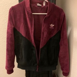 Adidas Burgundy + Black Track Jacket